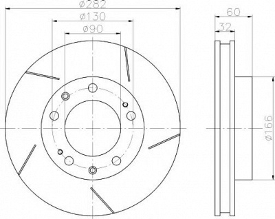 HELLA PAGID 8dd355101051 -  Тормозной диск